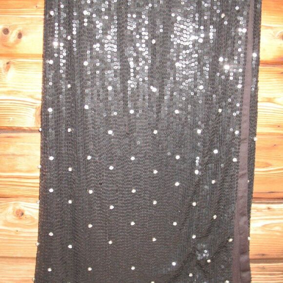 Mac Duggal 10736 Womens Sequin Faux Wrap Sequined Long Sleeve Gown - Picture 10 of 15